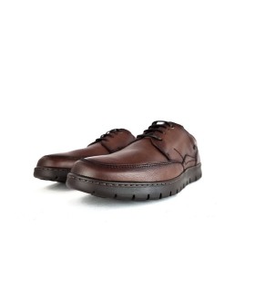 Zapato piel marrón cordones pura flexibilidad de Baerchi