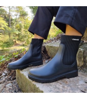 Mujer Zapatos de Botas de Katiuskas y botas de agua Botas de lluvia con logo de DSquared² de color Negro 