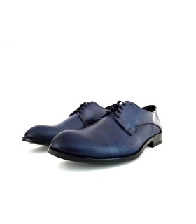 Zapato traje cordones hombre piel azul Jaen 1202 de Baerchi